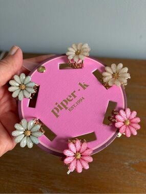 Piper K Sparkle Daisy Hair Clip Set